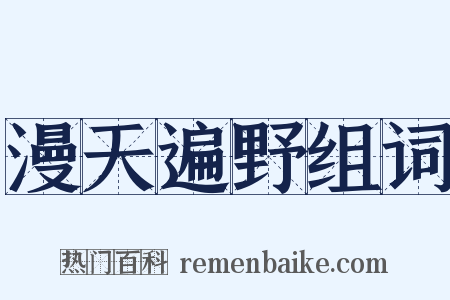 漫天遍野组词是什么意思的图片